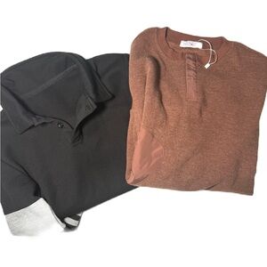 Boys Black and Brown Long Sleeve Shirts